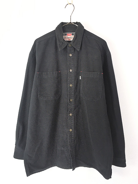 古着 90s Levi's 100% コットン ブラック シャモアクロス フランネル