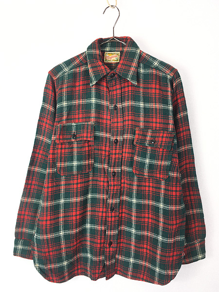 古着 50s Congress Sportswear マチ付 タータン チェック ウール