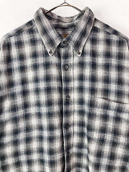 古着 00s St John's Bay ブラック オンブレ シャドー チェック