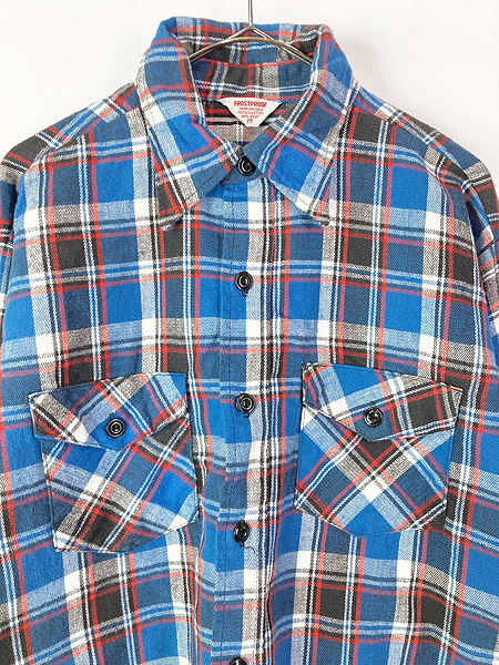 古着 60s FROSTPROOF 好配色 チェック ヘビー フランネル シャツ