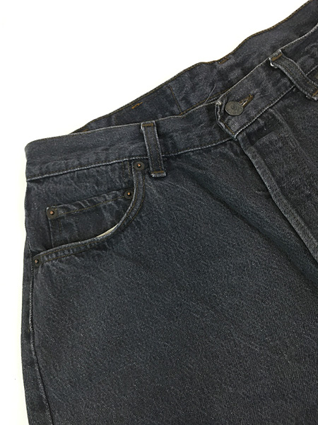 古着 80s USA製 Levi's 501-0658 Care入り 先染め ブラック デニム