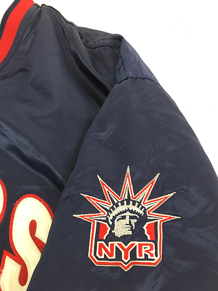 古着 90s NHL New York Rangers レンジャーズ パデット スタジャン