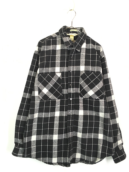 古着 80s USA製 St John's Bay BIG MAC 白黒 モノトーン チェック