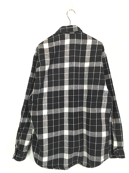 古着 80s USA製 St John's Bay BIG MAC 白黒 モノトーン チェック