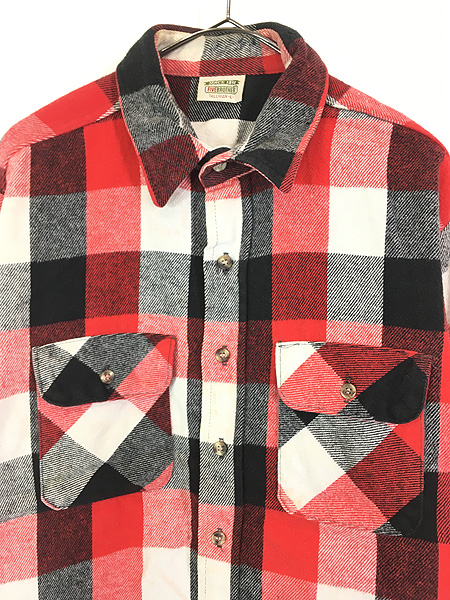 最終売り尽し】古着 80s USA製 FIVE BROTHER 好配色 ブロック チェック