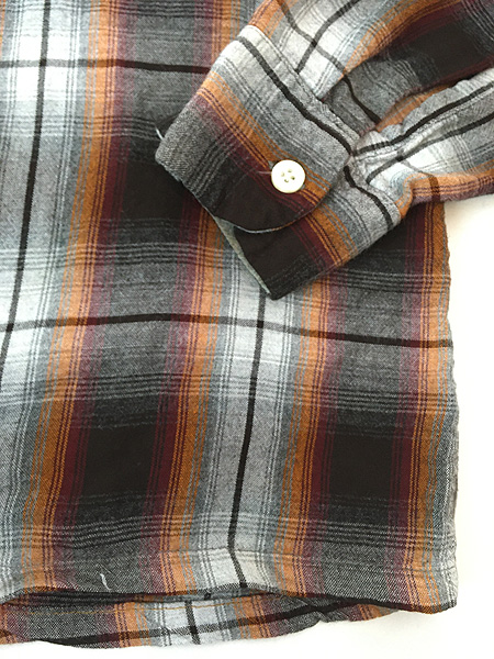 古着 60s GRANT-CREST GRANELLA オンブレ シャドゥ チェック 開襟