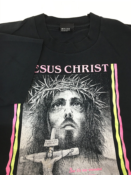 古着 90s USA製 Jesus Christ 「Payed Our Price For Sin!」 イエス
