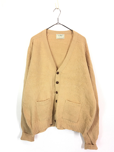 古着 80s USA製 LL Bean エルボーパッチ パチポケ キャメルヘアー