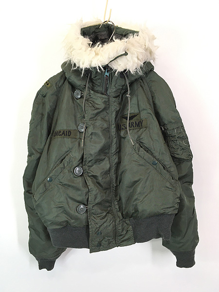 古着 80s 米軍 US ARMY N-2B 6278F ミリタリー ファー フード 防寒