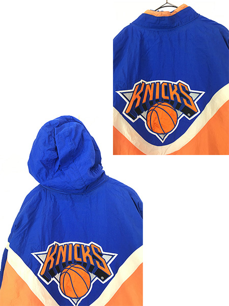 古着 90s NBA New York Knicks ニックス 2way パデット ナイロン