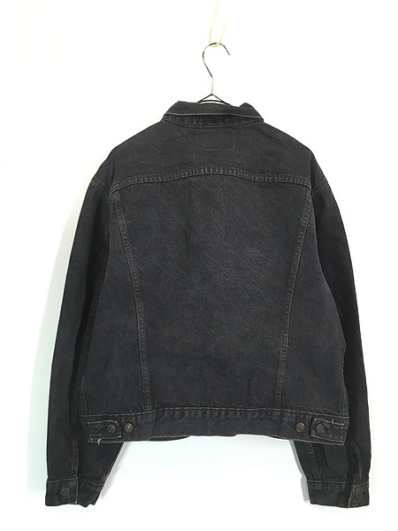 古着 80s USA製 Levi's 70506-0259 先染め ブラック デニム トラッカー