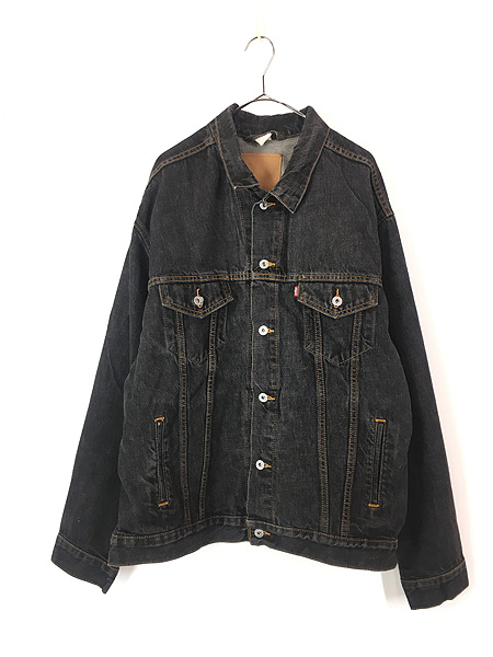 古着 90s Levi's 70507 デカタグ 先染め ブラック デニム トラッカー