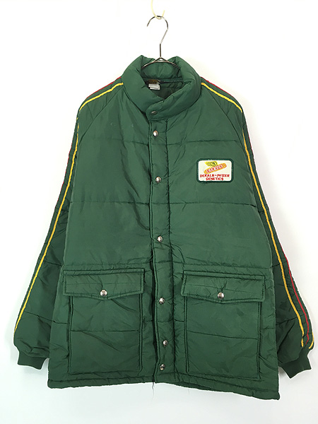 古着 70s USA製 Swingster 「DEKALB」 袖ライン パデッド ナイロン