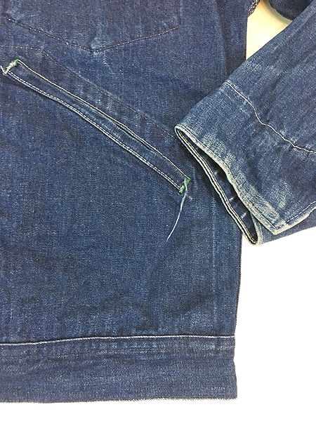 古着 70-80s USA製 OshKosh B'gosh 濃紺 ブルー デニム フルジップ