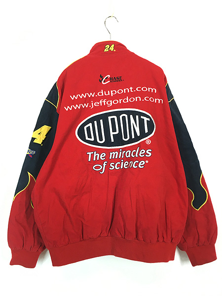 古着 90s CHASE 「DUPONT」 ファイヤー パターン 企業 刺しゅう