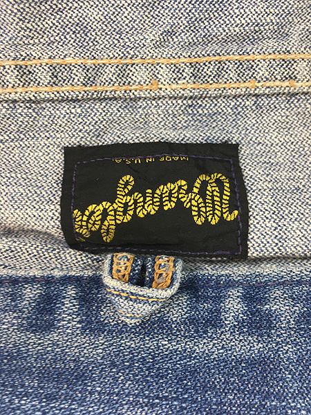 古着 70s USA製 Wrangler 黒タグ 124MJ 濃紺 デニム トラッカー