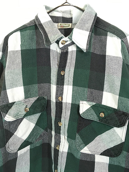 古着 90s FIVE BROTHER 好配色 ブロック チェック ヘビー フランネル