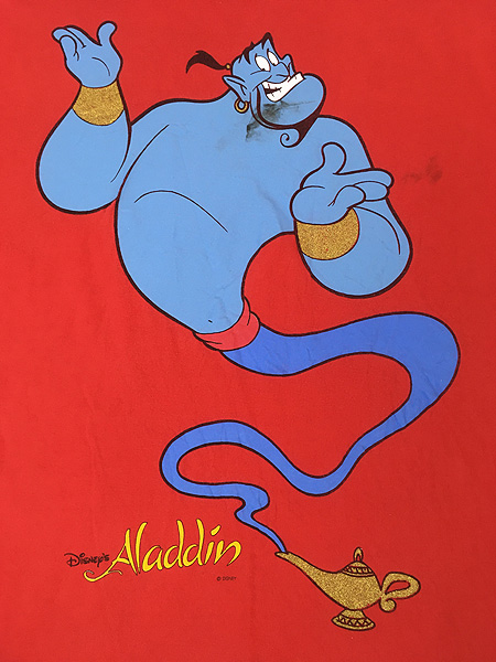 古着 90s USA製 Disney Aladdin アラジン ジーニー BIG プリント T