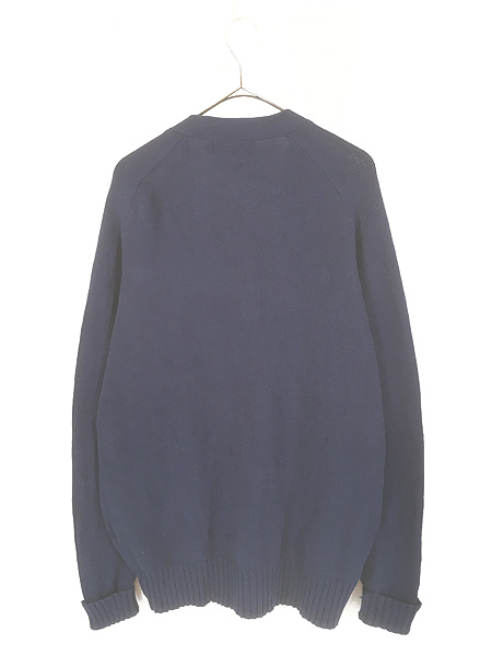 古着 90s Polo Ralph Lauren ワンポイント Vネック コットン ニット