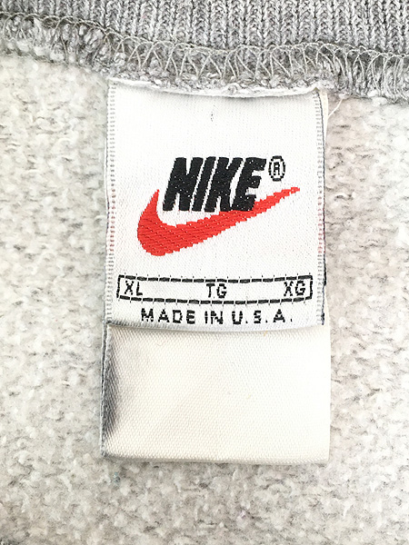 古着 90s USA製 NIKE スウォッシュ ワンポイント ソリッド スウェット