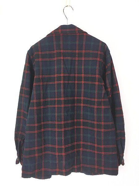 古着 60s Pendleton ブラック タータン チェック ウール テーラード