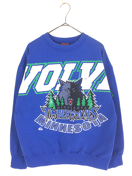 古着 90s NBA TIMBER WOLVES ウルブズ BIG プリント スウェット