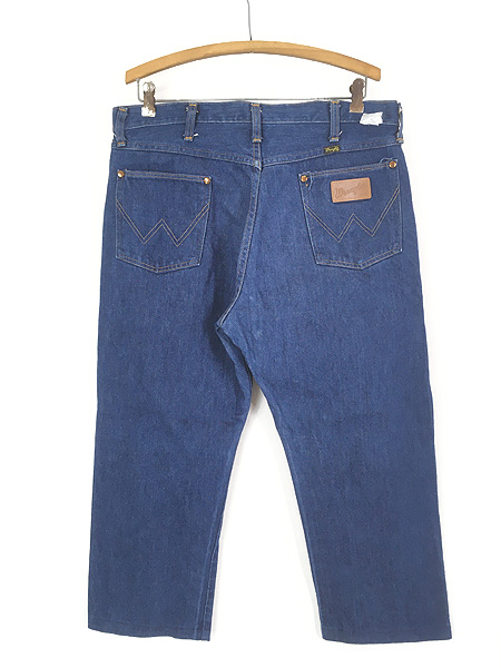 古着 70s USA製 Wrangler 11MWZ 濃紺 ブロークン デニム クロップド
