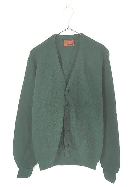古着 60s Sears Kings Road パール編み ソリッド グリーン アルパカ