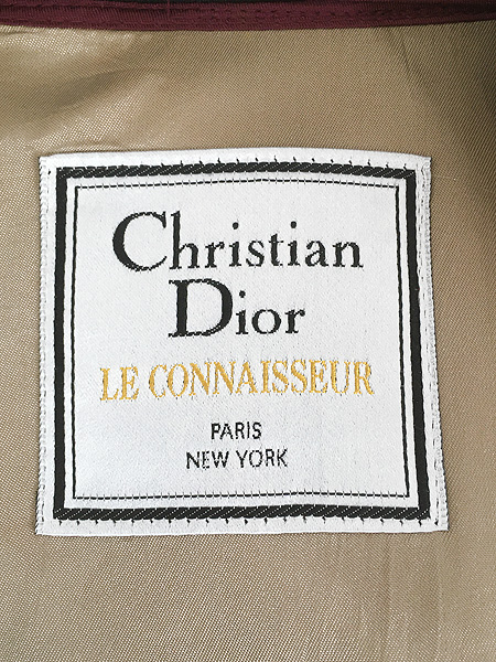 古着 80s USA製 Christian Dior 比翼 ステンカラー トレンチ コート