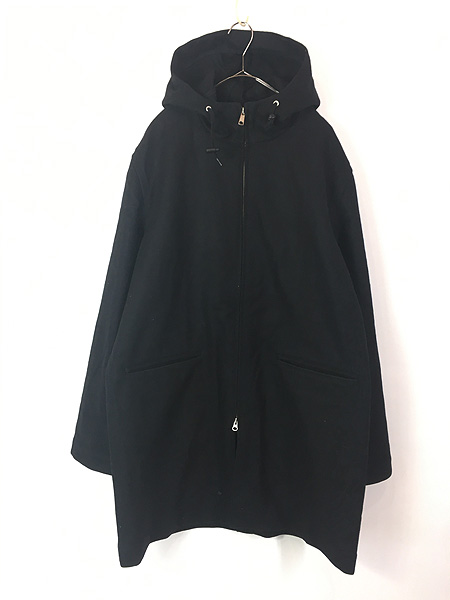 古着 90s J Crew メルトン ウール フルジップ ハイネック フーデッド