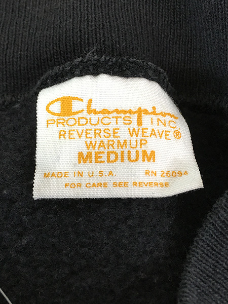 古着 USA製 Champion Reverse Weave 復刻 単色タグ リバース スナップ