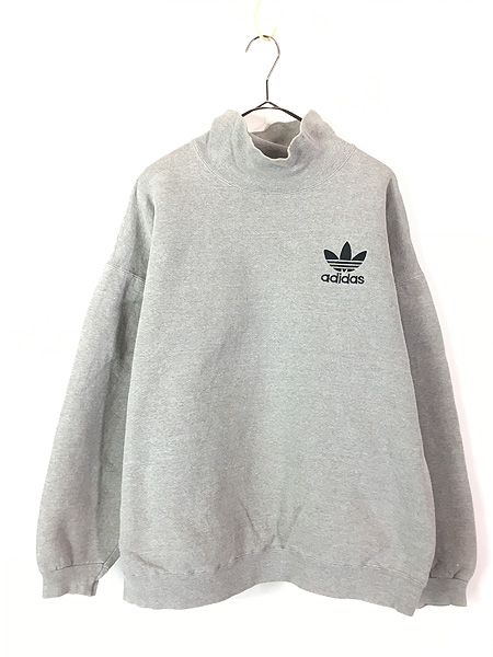 古着 90s USA製 adidas トレフォイル 刺しゅう タートルネック ヘビー