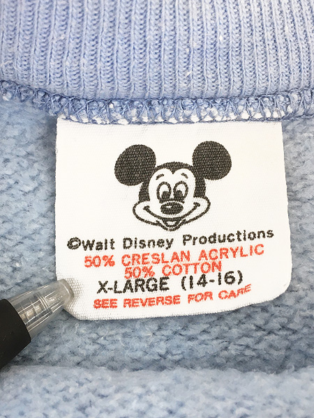 キッズ 古着 80s USA製 Disney Mickey ミッキー スウェット トレーナー