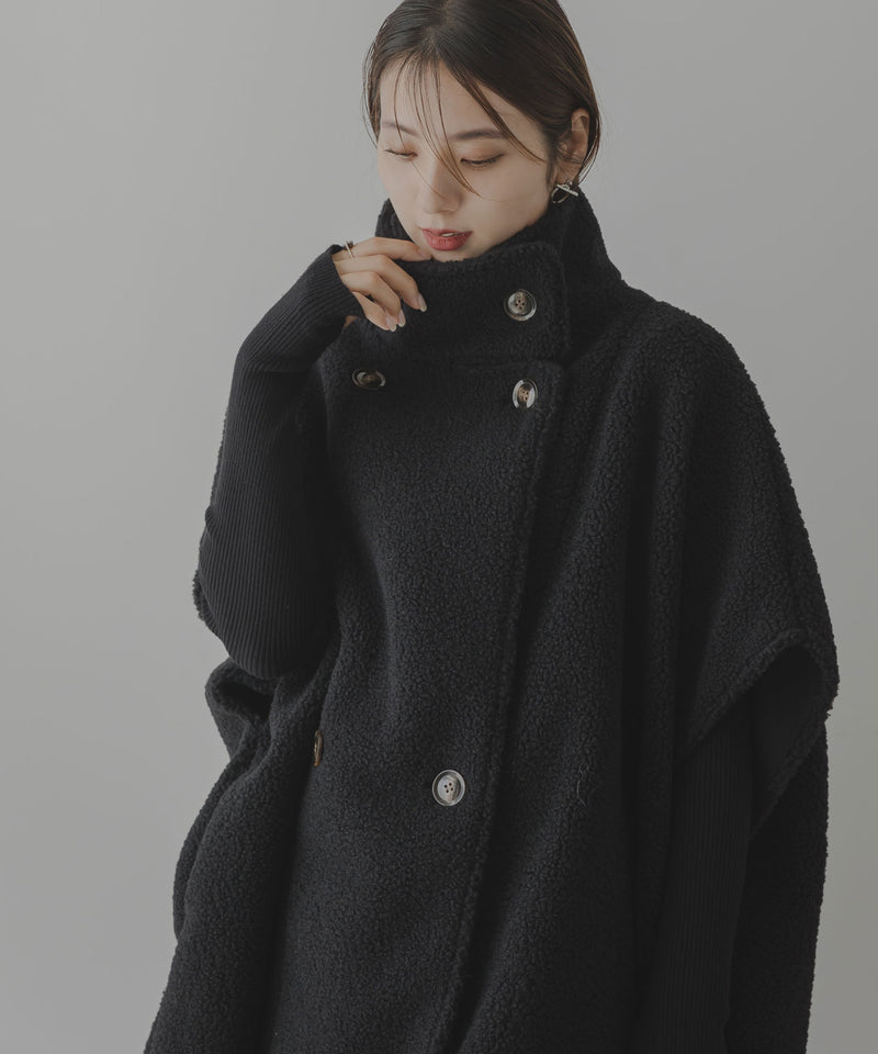 2WAY襟ムートンボアポンチョコート – レディースファッション通販の夢
