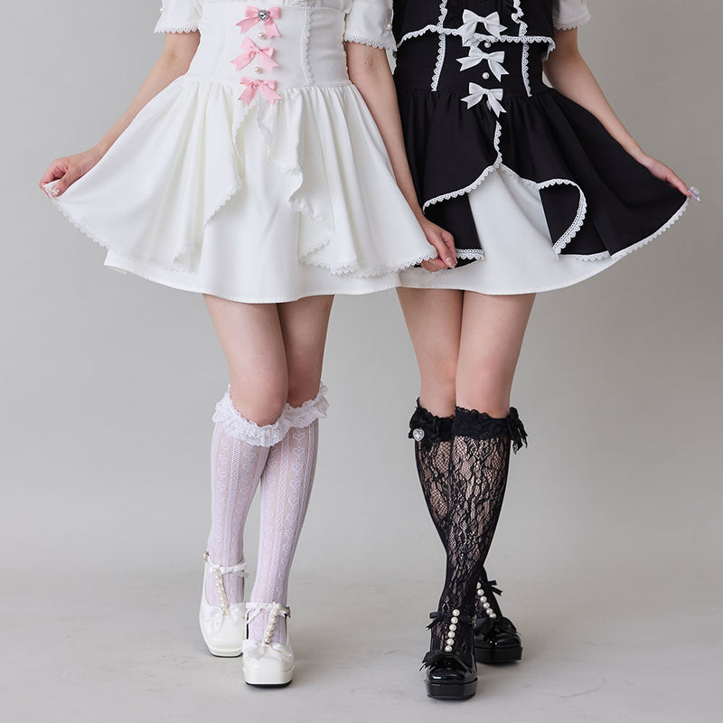 フロントラッフルコルセットスカート – レディースファッション通販の