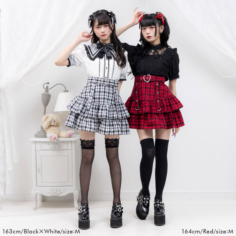 チェックハートベルトスカート – レディースファッション通販の夢展望