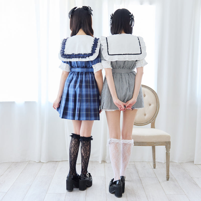 セーラービジューレースフリルワンピース – レディースファッション