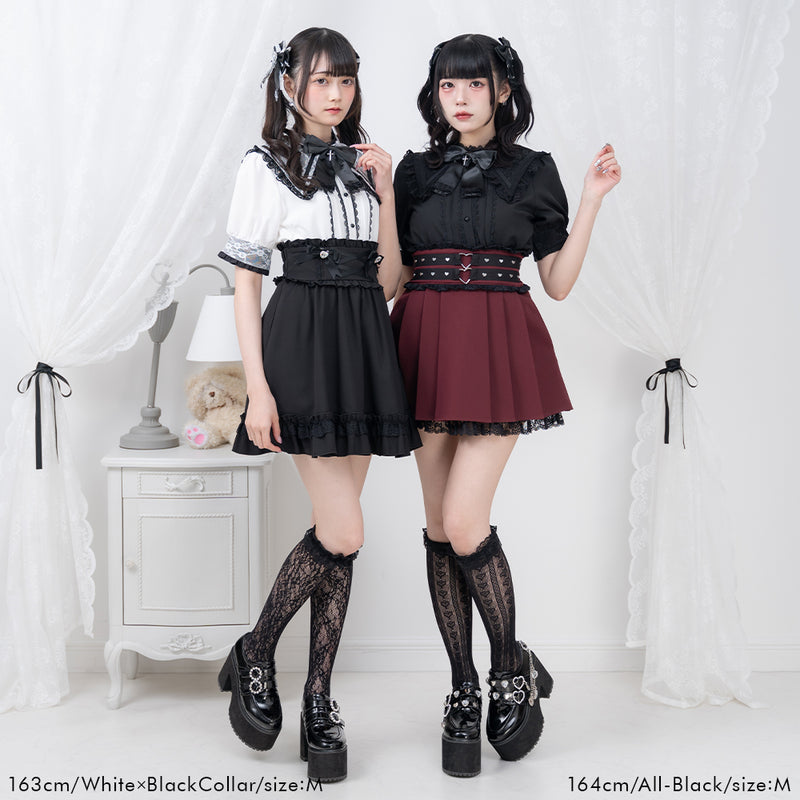 十字架リボンセーラーレース襟ブラウス – レディースファッション通販