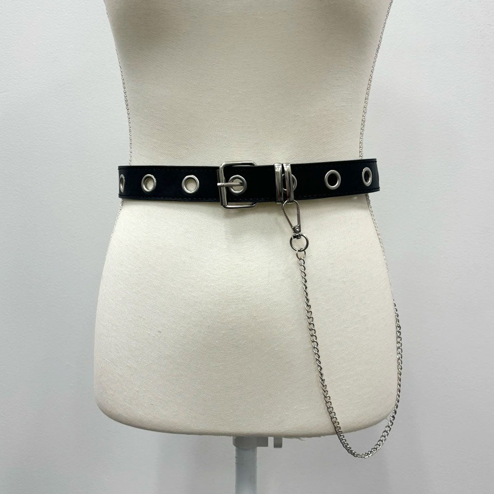 レザーチェーン付ベルト – レディースファッション通販の夢展望【公式】