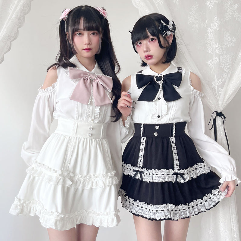 ハシゴレースティアードスカート – レディースファッション通販の夢