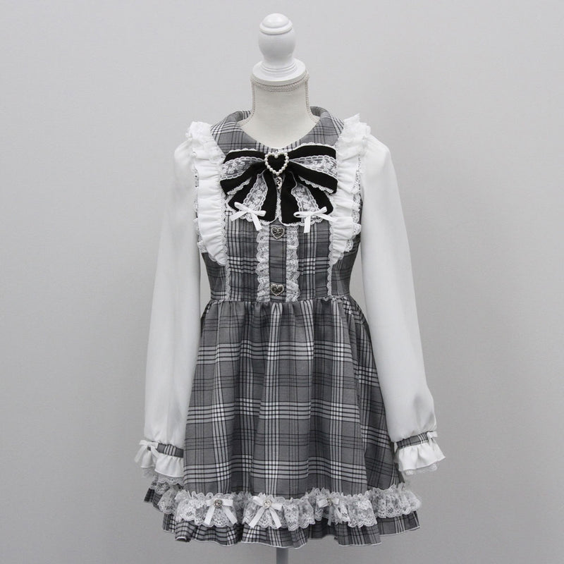 バラレースパールリボンハートビジューワンピース – レディース