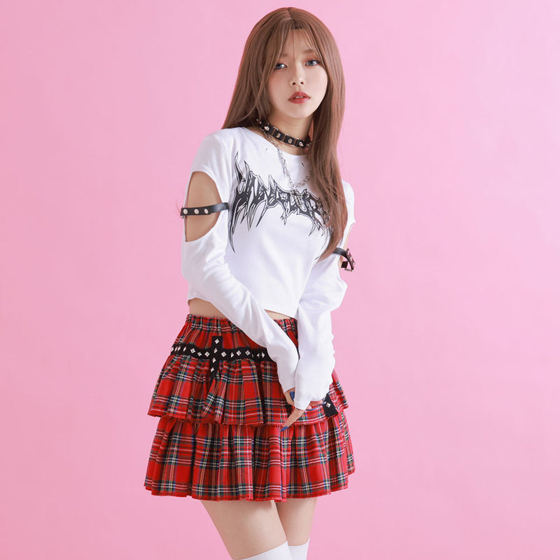 チェック柄ティアードミニスカート – レディースファッション通販の夢