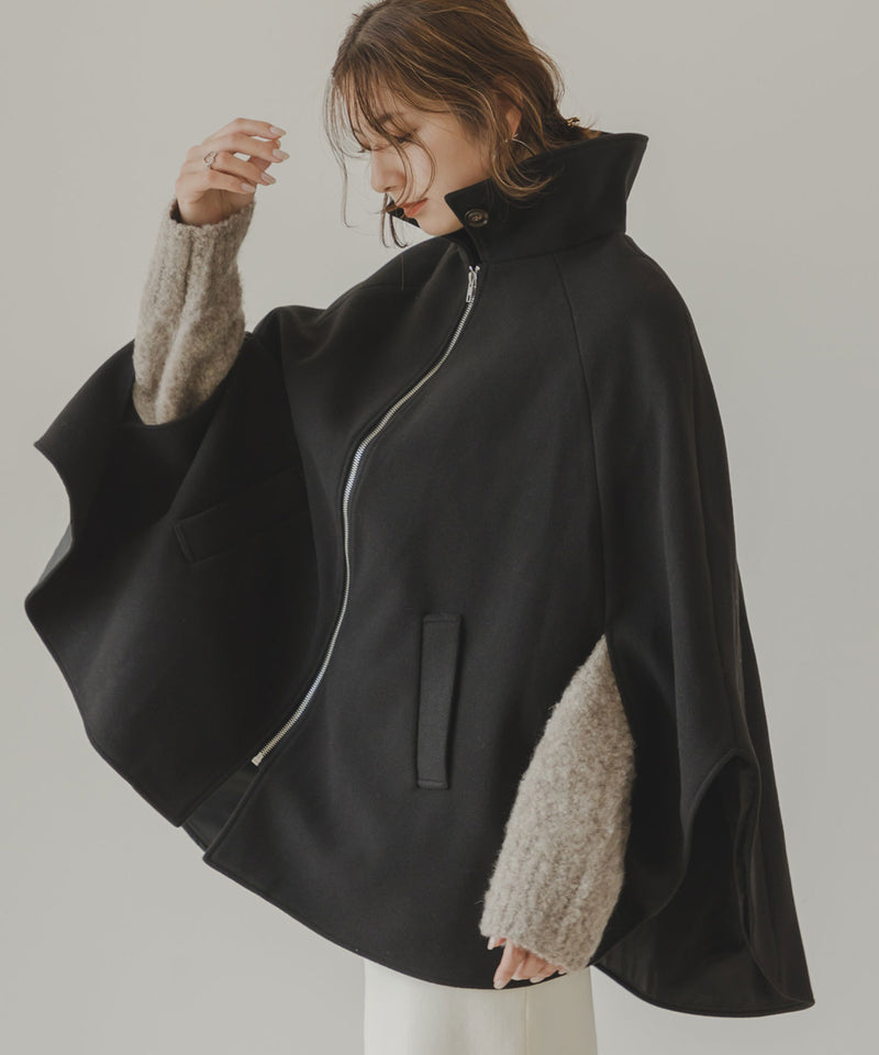 スタンドカラーポンチョコート – レディースファッション通販の夢展望