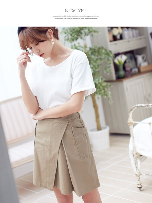 メール便】カーゴポケット付きラップミニスカート – レディース