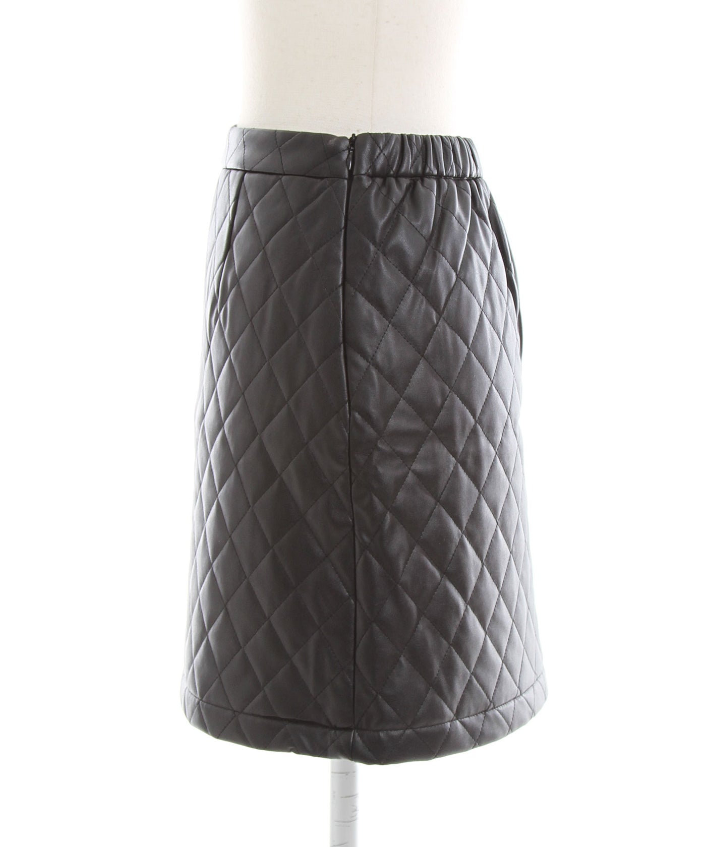 キルティングorプリーツ選べるフェイクレザースカート – レディース