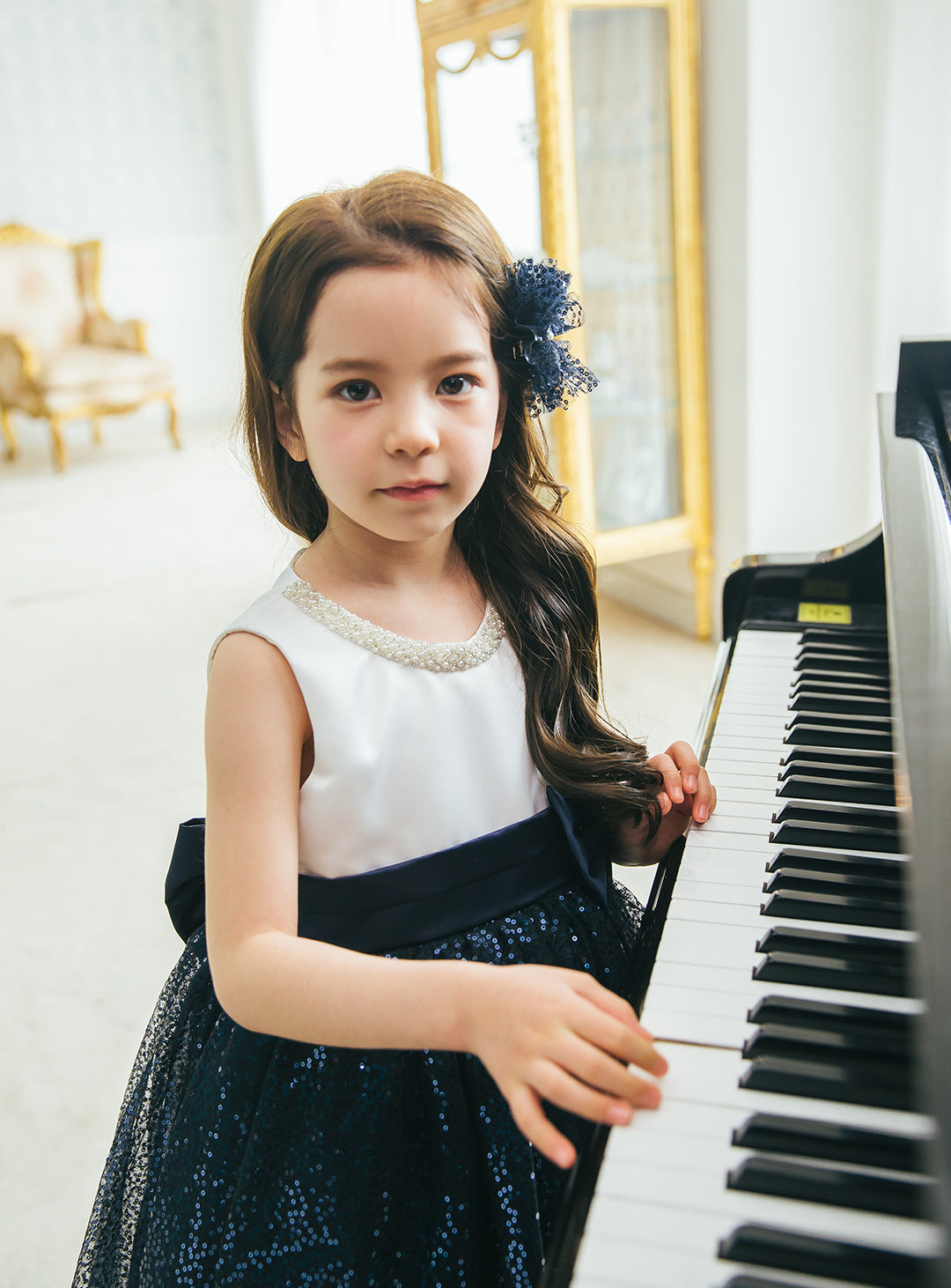 子供ドレス|子供ドレスならホワイトネイビースパンコールドレス