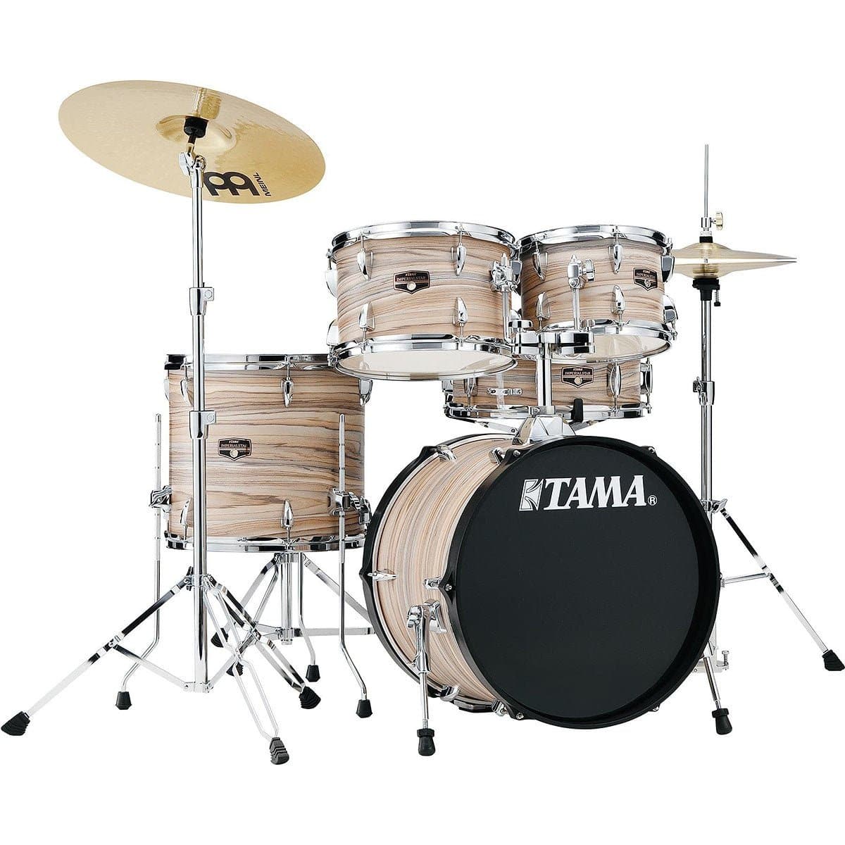 Tama Imperialstar 5pc Complete Kit w/18 Bass Drum Natural Zebrawood Wr