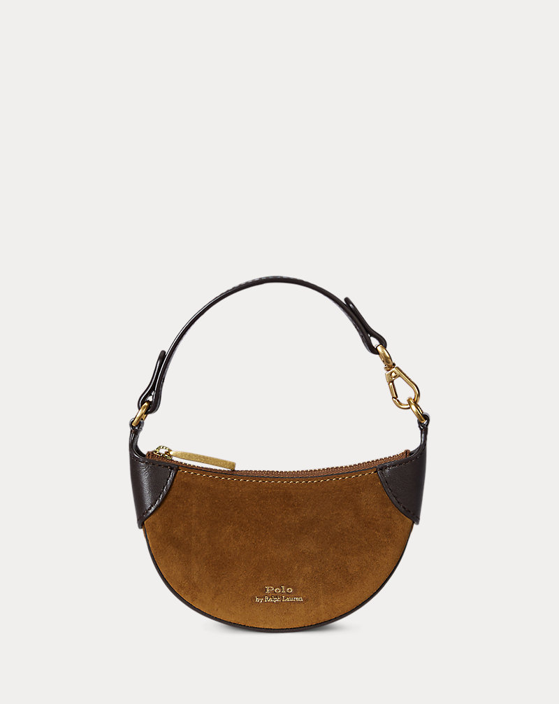 Polo ID Leather-Trim Suede Card Case