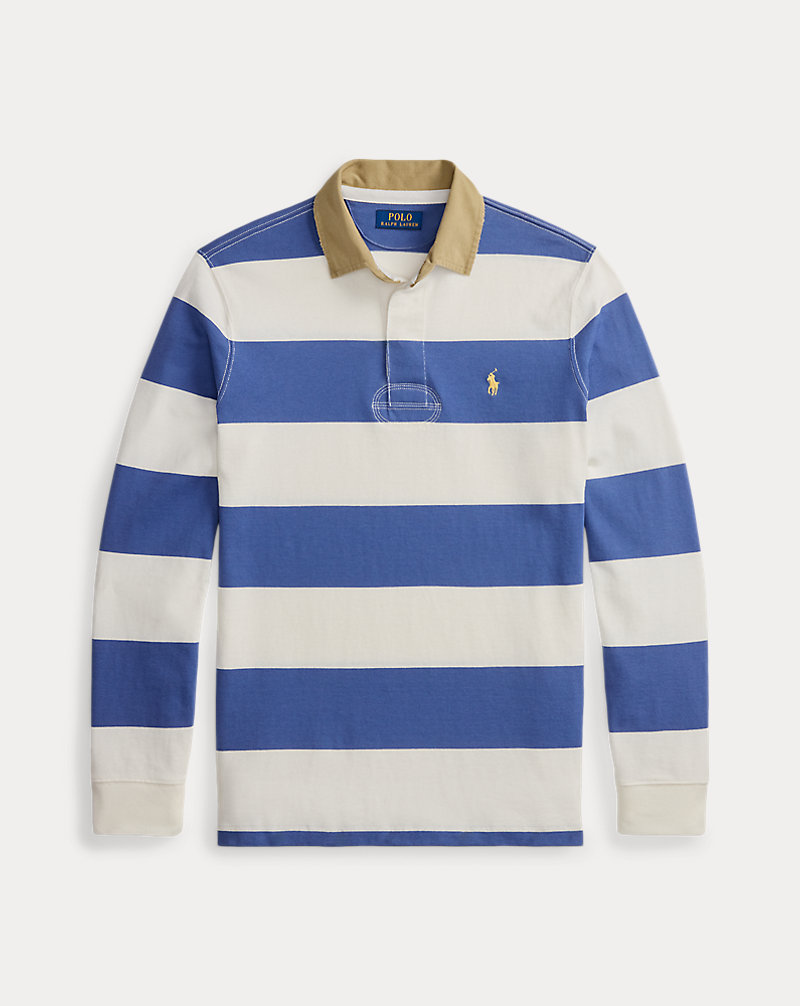 Classic Fit Khaki-Collar Rugby Shirt