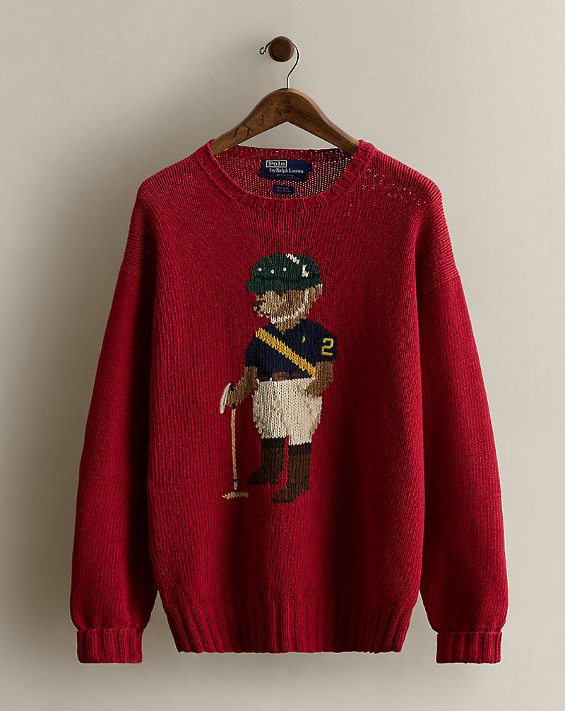 1992 Hand-Knit Bear Sweater - Size L